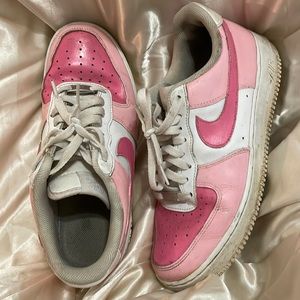 custom pink airforce 1s womens 9.5